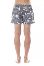 Roberto Cavalli Sport Black Polyester Men Swimwear