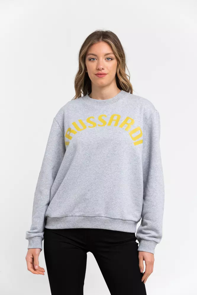 Trussardi Gray Cotton Women Sweatshirt