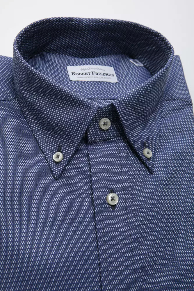 Robert Friedman Blue Cotton Men's Shirt