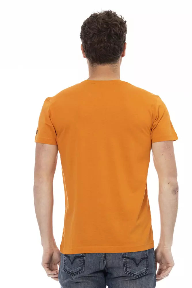 Trussardi Action "Orange Cotton Men T-Shirt"