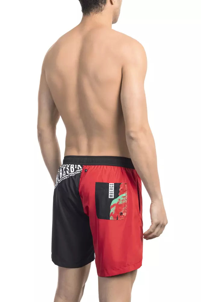 Bikkembergs Red Polyester Men's Swim Short