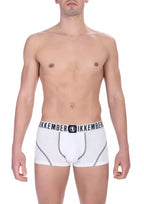 Bikkembergs White Cotton Men's Trunk Underwear Pack