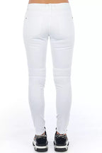 Frankie Morello White Cotton Women Jeans