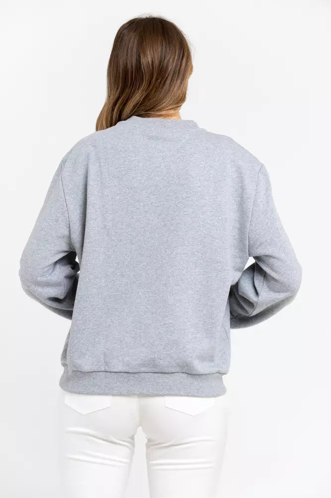 Trussardi Gray Cotton Women Sweatshirt