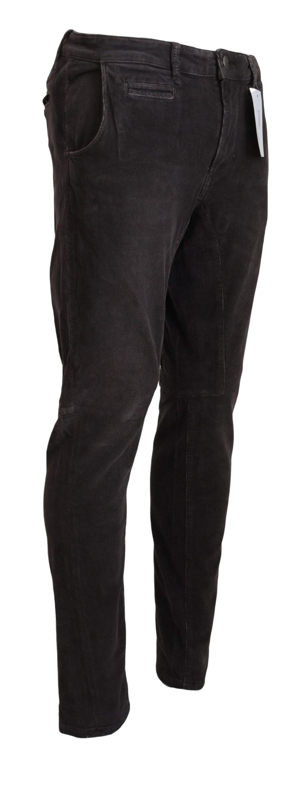 Acht Brown Cotton Straight Fit Men Casual Pants