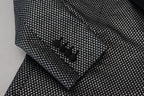 Dolce & Gabbana Dark Gray Silver Jacquard Slim Fit Jacket Blazer