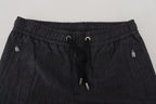 Dolce & Gabbana Grey Cotton Tapered Cotton Pants