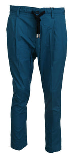 Dolce & Gabbana Blue Cotton Chinos Trousers Pants