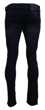Acht Blue Cotton Tapered Slim Fit Men Casual Denim Jeans