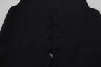 Dolce & Gabbana Dark Gray Virgin Wool Waistcoat Formal Vest