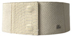 GF Ferre Off White Waxed Cotton Wide Fashion Waistband Belt