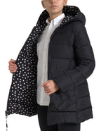 Dolce & Gabbana Black Polyester Hooded Reversible Jacket