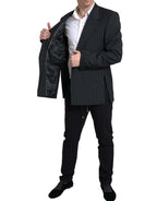 Dolce & Gabbana Dark Gray Single Breasted SICILIA Blazer