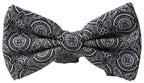 Dolce & Gabbana Black White Pattern Adjustable Neck Papillon Bow Tie