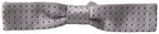 Dolce & Gabbana Gray Dotted Silk Adjustable Men Neck Papillon Bow Tie