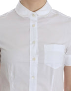 John Galliano White Cotton Shirt Top