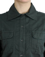Cavalli Gray button down shirt
