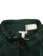 Cavalli Green velvet cotton sweater