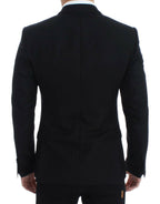 Dolce & Gabbana Black wool silk SICILIA blazer