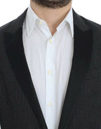 Dolce & Gabbana Dark Gray Wool Silk Slim MARTINI Jacket Blazer