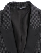 Dolce & Gabbana Dark Gray Wool Silk Slim MARTINI Jacket Blazer