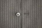 Dolce & Gabbana Black Striped Wool Single Breasted Vest