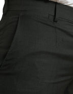 Dolce & Gabbana Dark Gray Stretch Slim Formal Pants