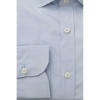 Bagutta Light Blue Cotton Men Shirt