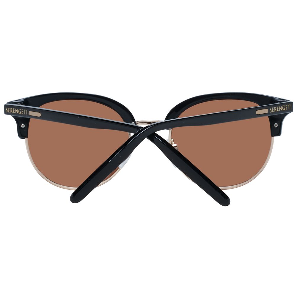 Serengeti Black Acetate & Metal Sunglasses