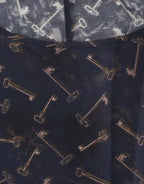 Dolce & Gabbana Blue gold key print silk blouse