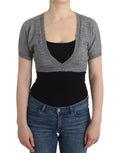 Ermanno Scervino Lingerie Knit Gray Bolero Sweater Cardigan
