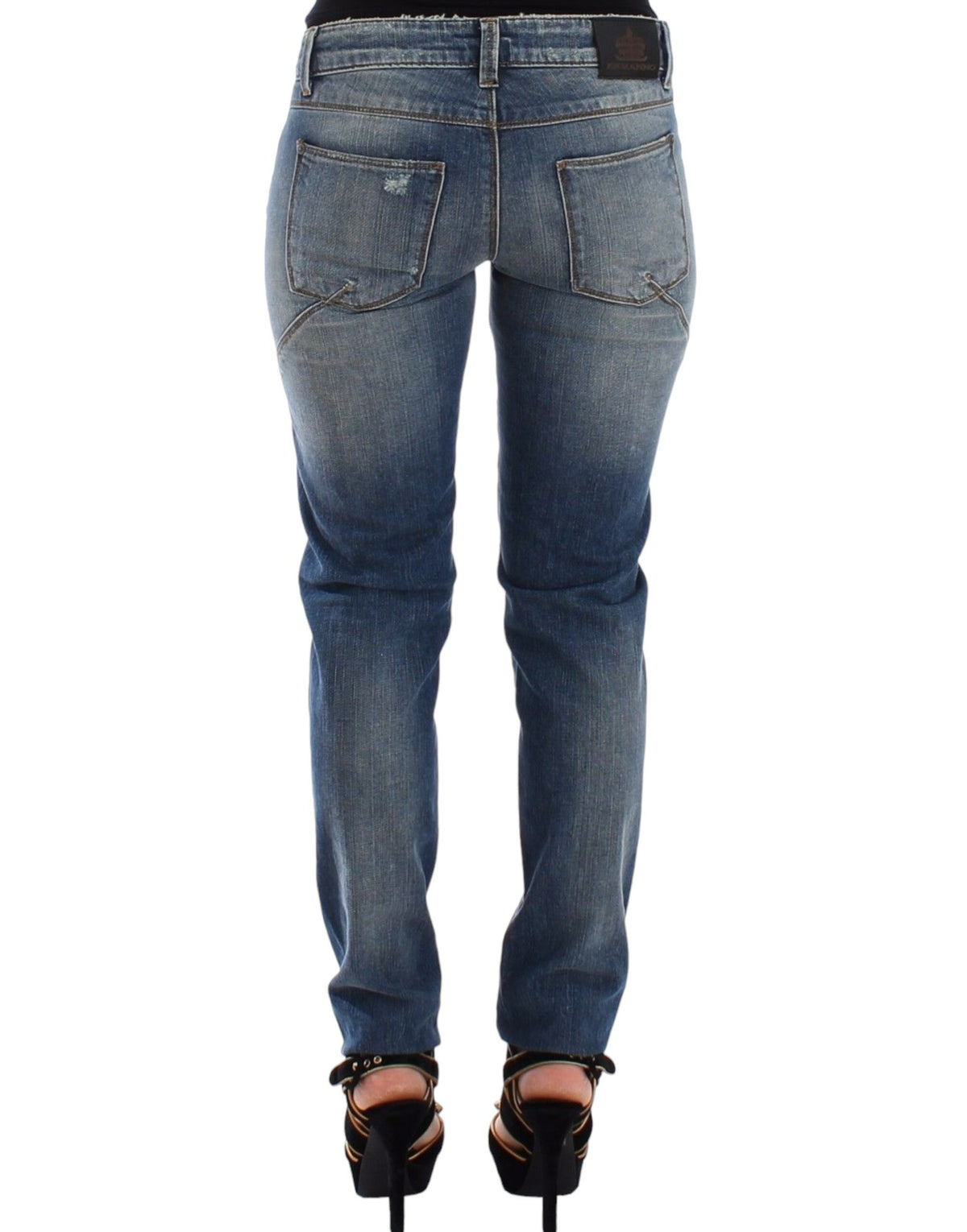 Ermanno Scervino Blue Slim Jeans Denim Pants Straight Stretch