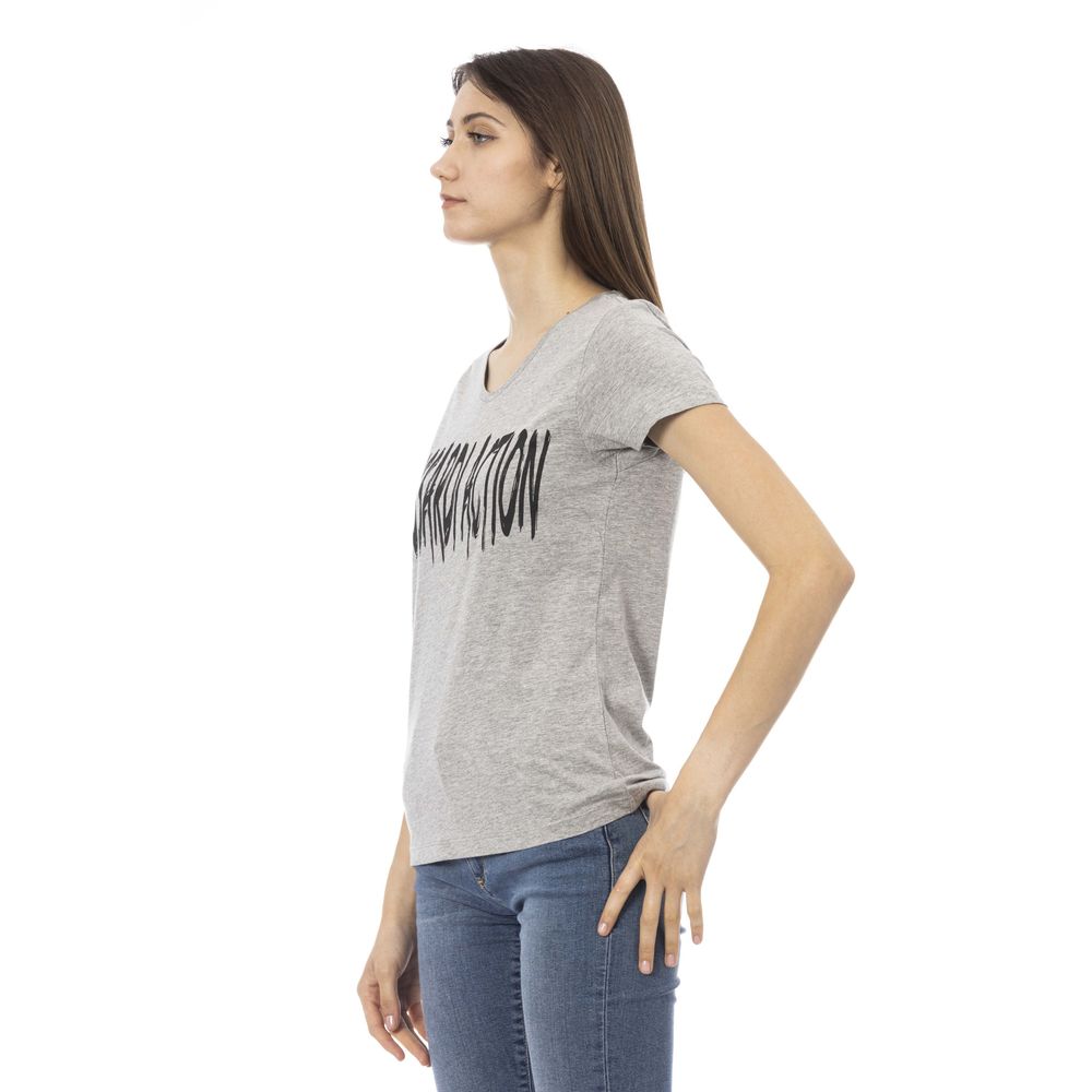 Trussardi Action Gray Cotton Women T-Shirt