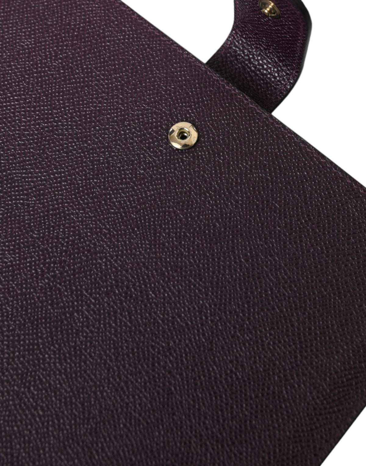 Dolce & Gabbana Dark Brown Leather Logo Plaque Cover Sleeve Tablet Case