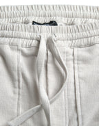 Dolce & Gabbana Beige Cotton Corduroy Logo Bermuda Shorts