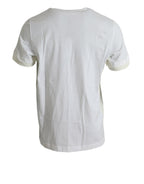 Dolce & Gabbana White Cotton Pocket Short Sleeves T-shirt