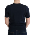 MARGHI LO' Blue 100% Lana Wool Blouse Top