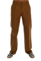 Dolce & Gabbana Brown Stretch Cotton Pants