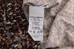 Dolce & Gabbana Multicolor Print Knit Top Wool T-shirt