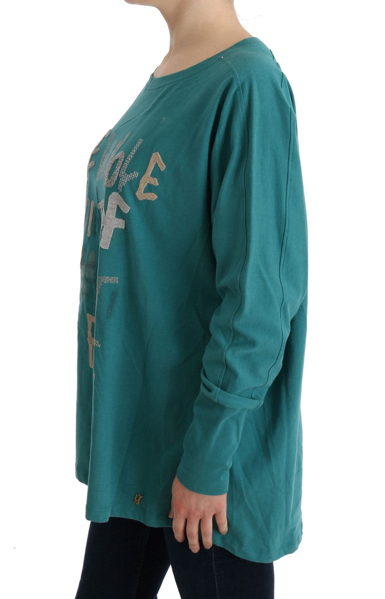 John Galliano Green Cotton Oversized Sweater