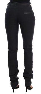 Costume National Blue Cotton Stretch Slim Fit Jeans