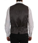 Dolce & Gabbana Gray STAFF Cotton Striped Vest