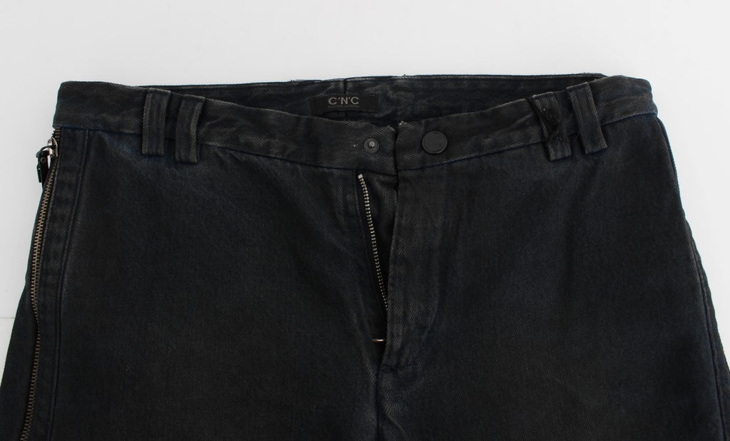 Costume National Blue Cotton Slim Pants Denim Jeans