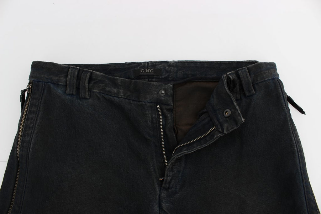 Costume National Blue Cotton Slim Pants Denim Jeans