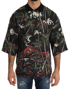 Dolce & Gabbana Black Volcano Sicily Short Sleeve T-Shirt