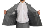 Dolce & Gabbana Black Stretch Crystal Bee Slim Fit Suit