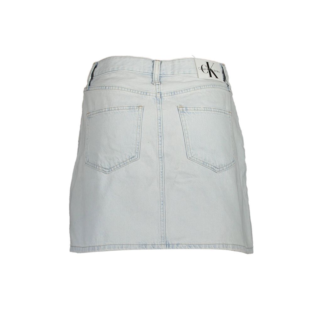 Calvin Klein Azzurro Cotton Women Skirt