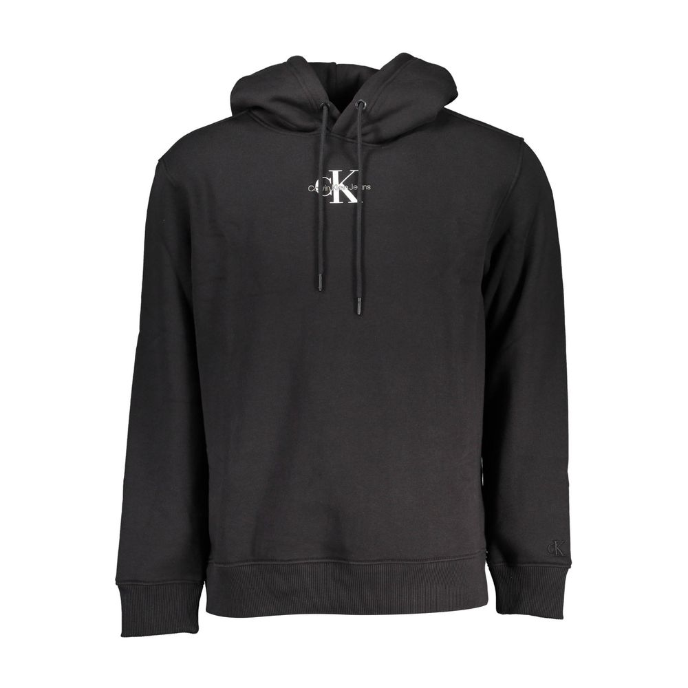Calvin Klein Black Cotton Men's Sweater Hoodie