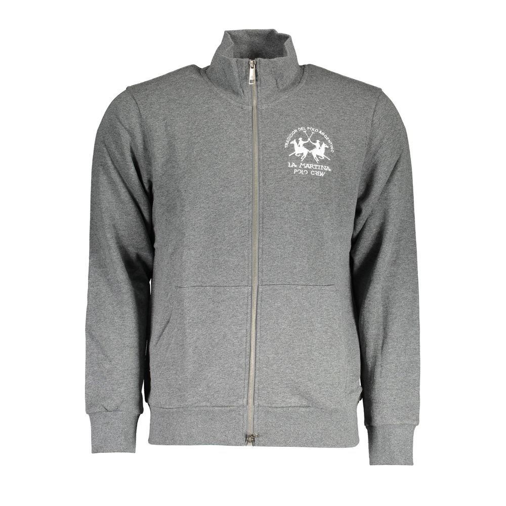 La Martina Grigio Cotton Mens Sweatshirt