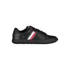 Tommy Hilfiger Black Leather Men Sneaker